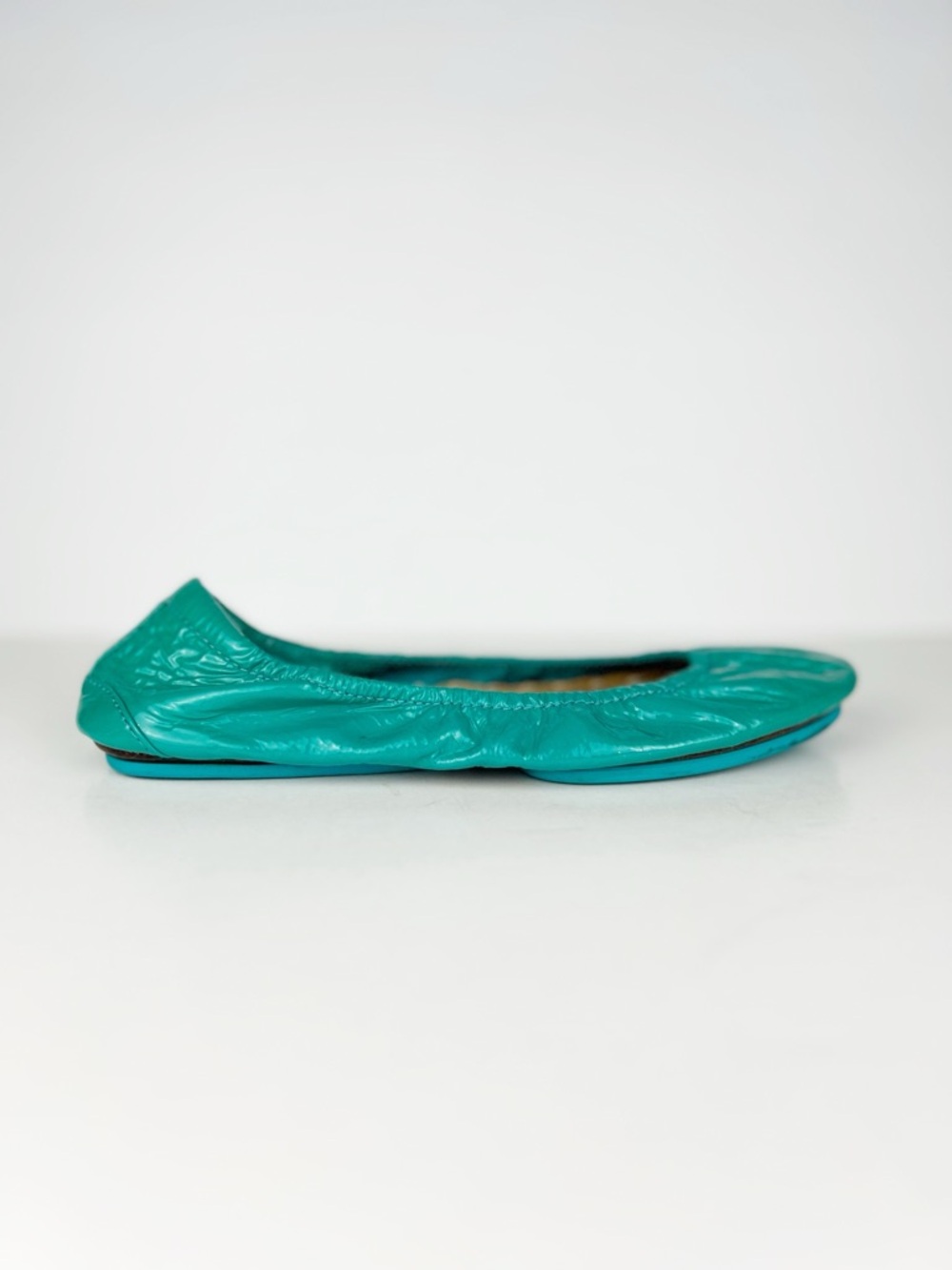 Tieks Turquoise Patent Leather Ballet Flats Size 5 - Picture 5 of 11